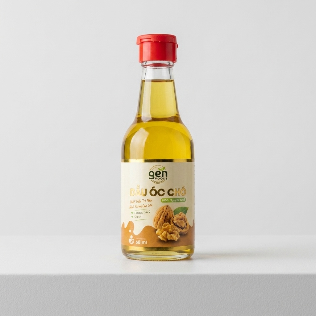 Dầu óc chó gen food 60ml Huy Hùng