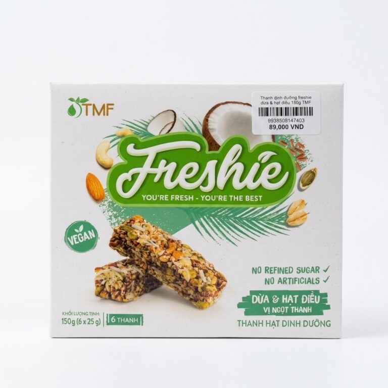 Thanh dinh dưỡng freshie dừa &hạt điều 150g TMF