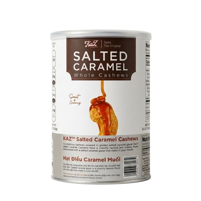 Salted Caramel cashews/hạt điều Caramel muối 340g KAZ