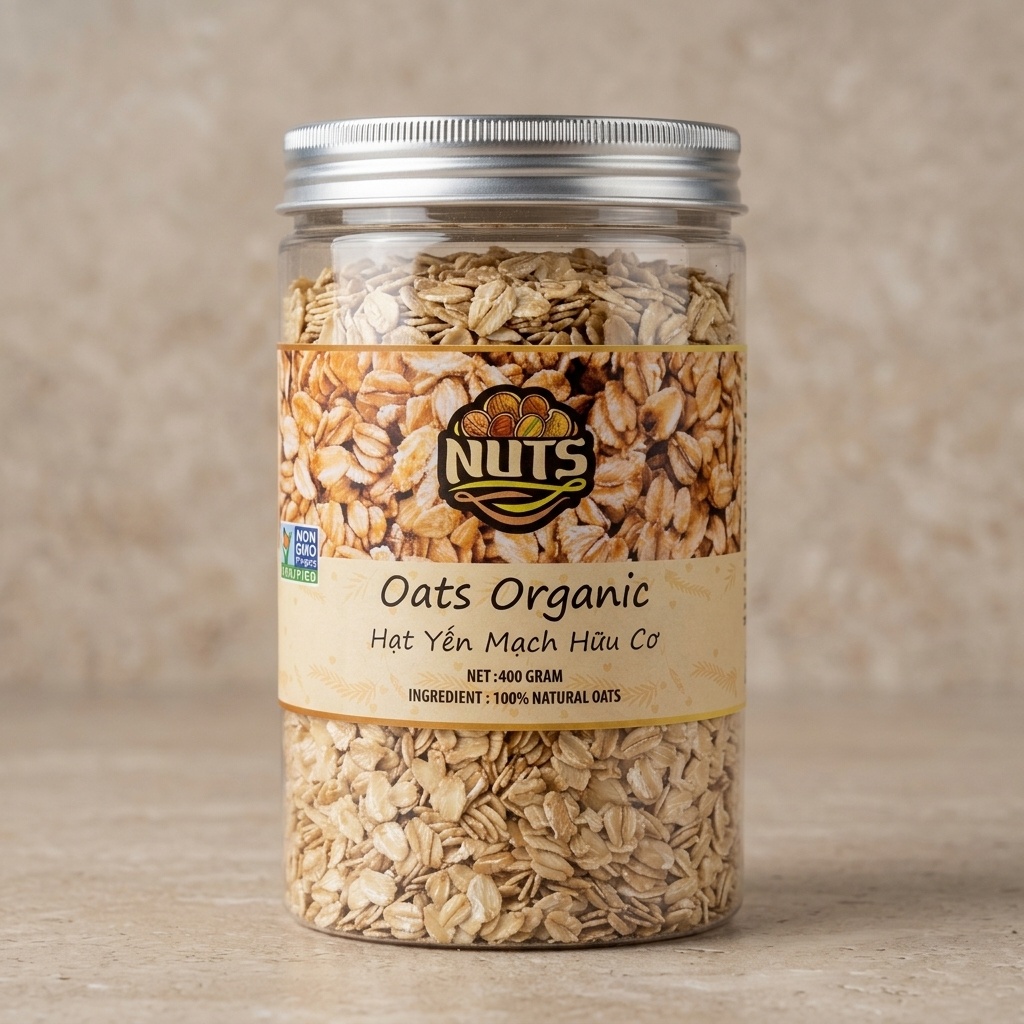 Hạt yến mạch hữu cơ Nuts 400g