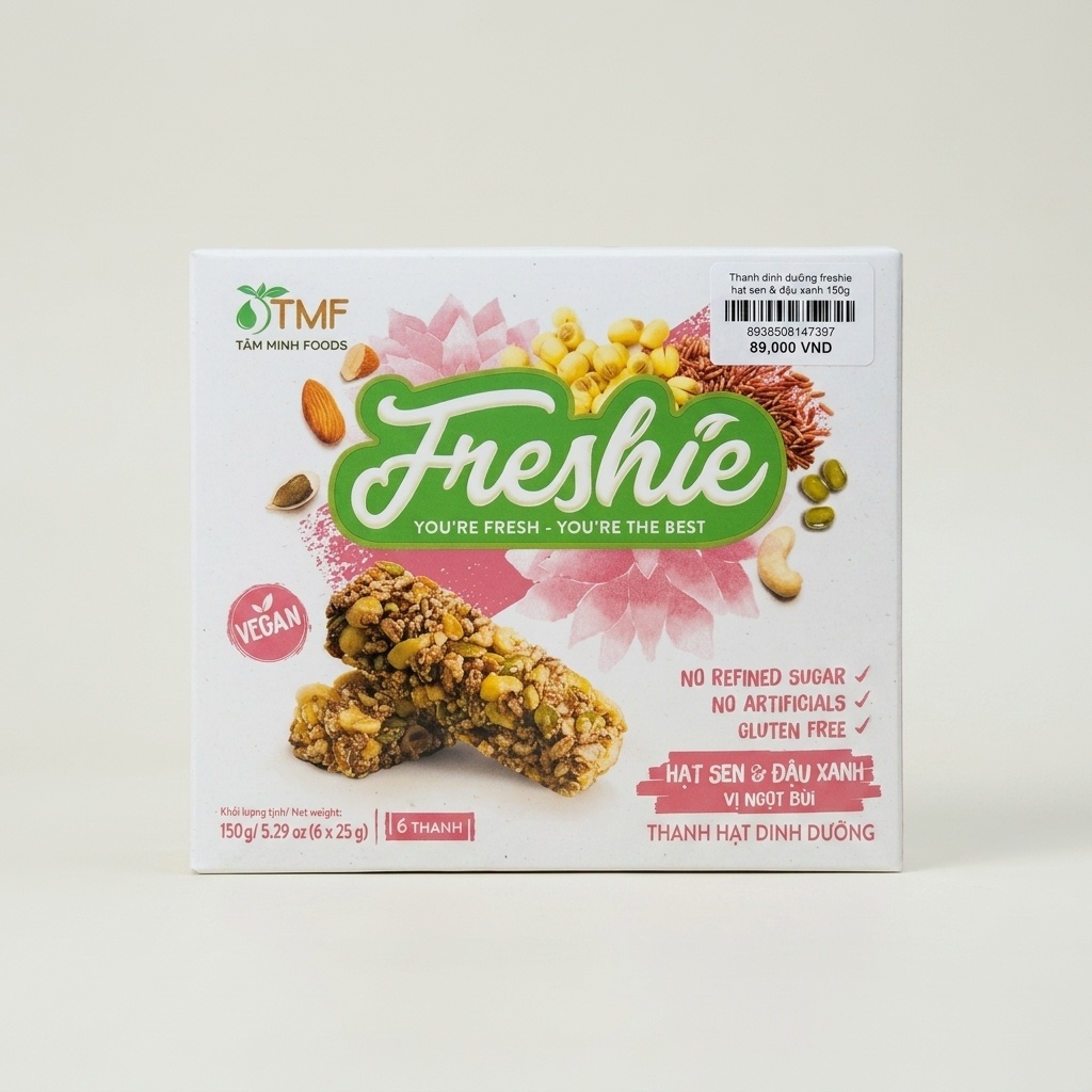 Thanh dinh dưỡng freshie hạt sen & đậu xanh 150g TMF