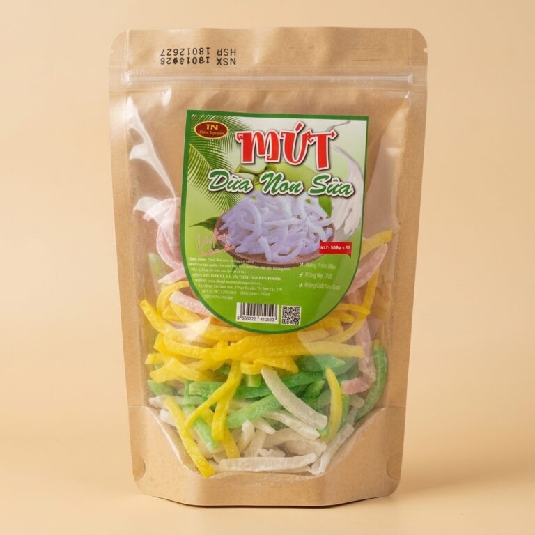 Mứt dừa non sữa mix 4 vị TN 300g