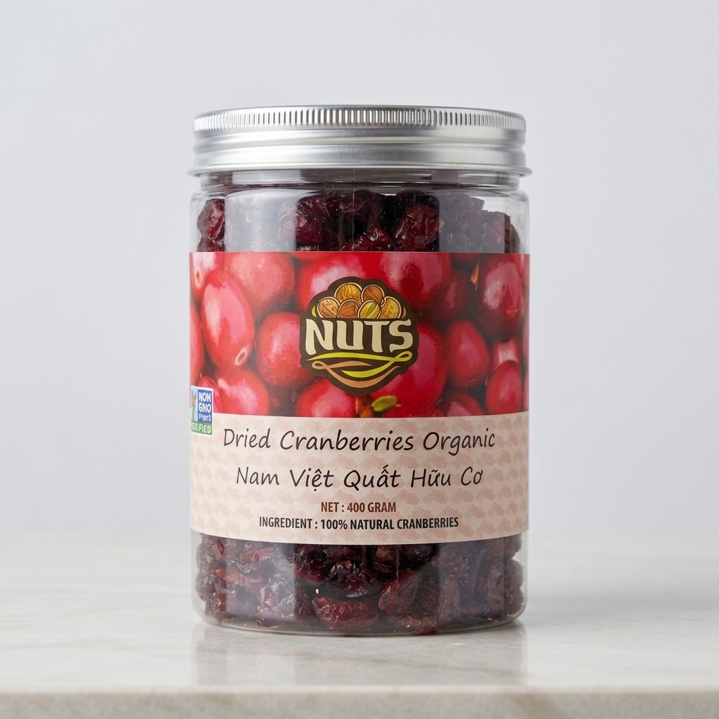 Nam việt quất khô hữu cơ Nuts 400g