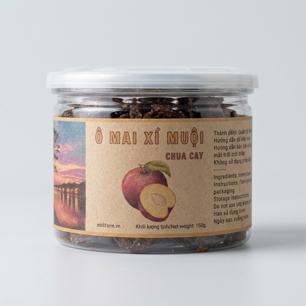 Ô mai xí muội đào không hạt chua cay 150g MDF