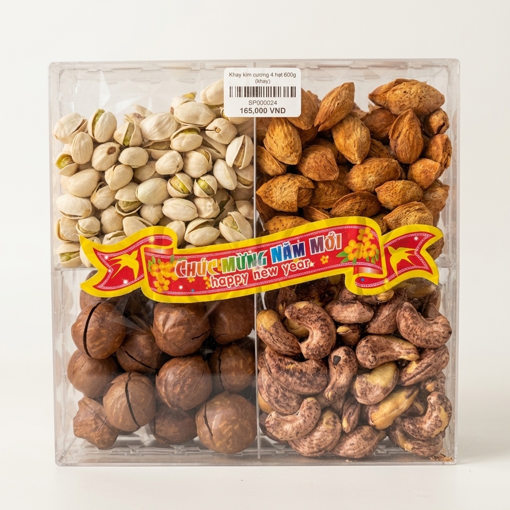 Khay kim cương 4 hạt 600g