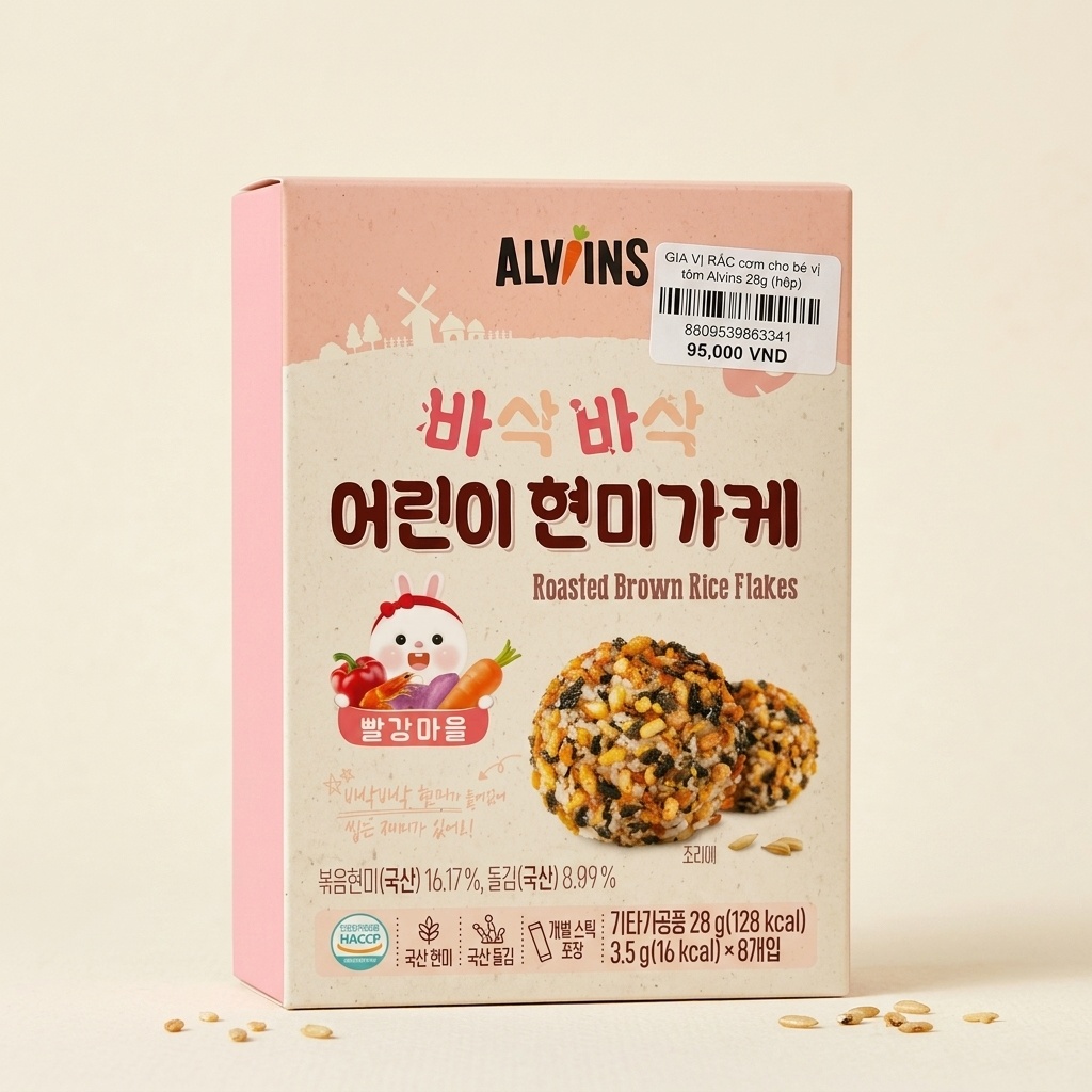 GIA VỊ RẮC cơm cho bé vị tôm Alvins 28g