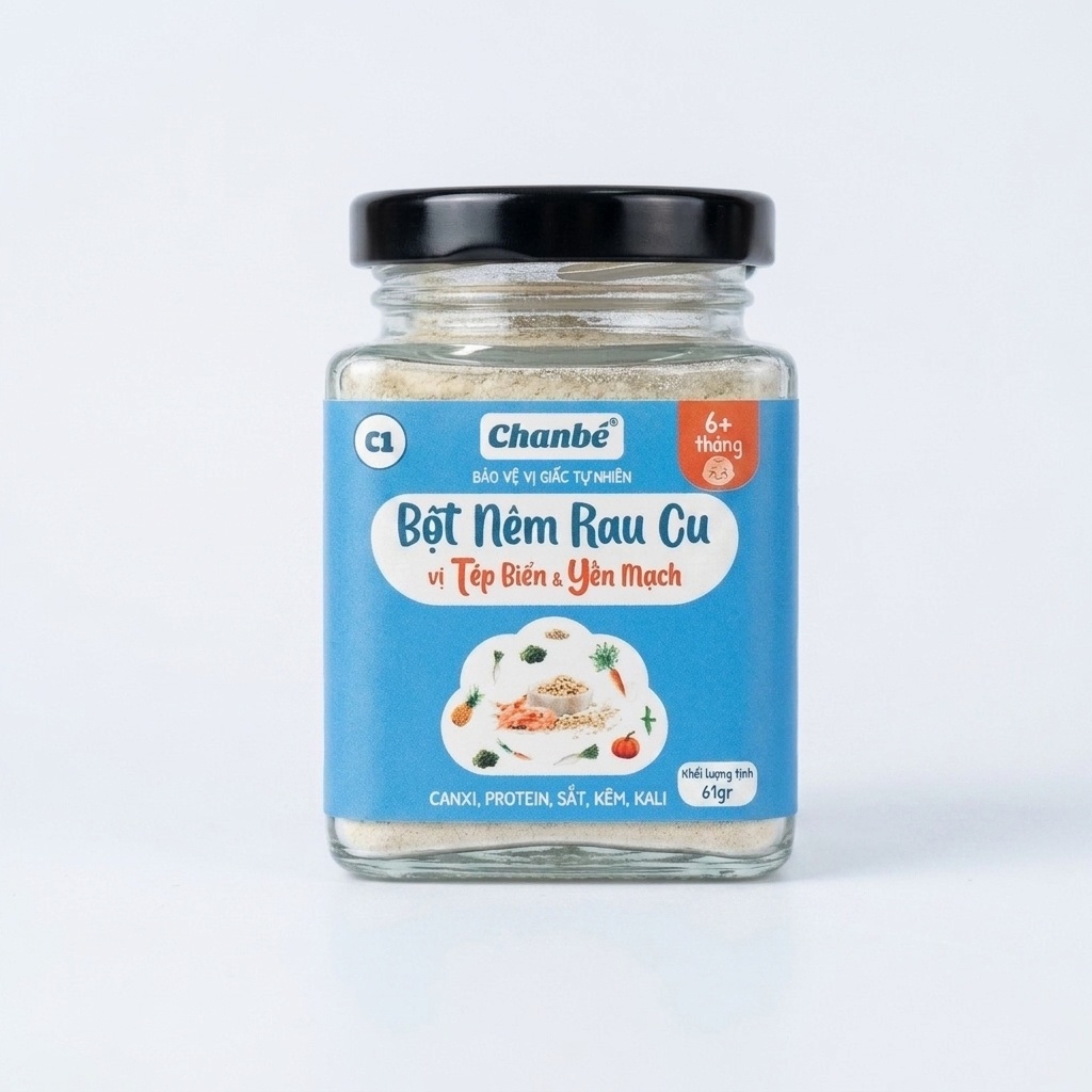 Bột nêm rau củ tép biển yến mạch chanbe hũ 61g