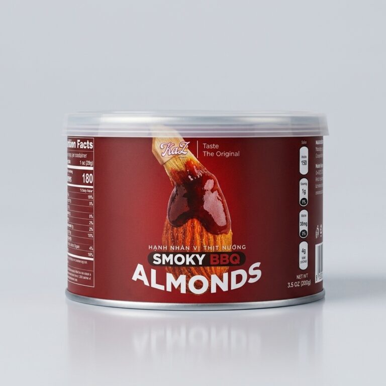 Kazori hạnh nhân phủ vị nướng 100g smoky BBQ KAZ