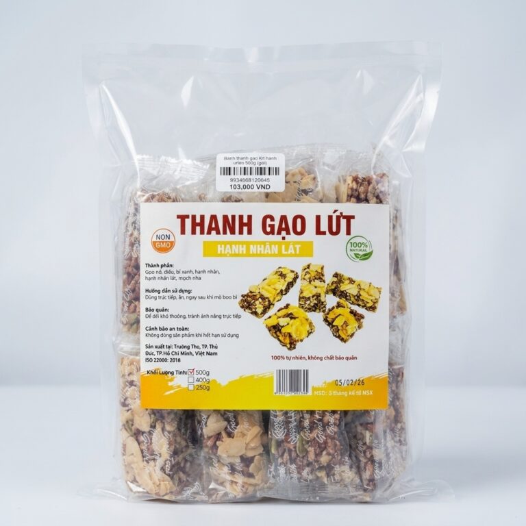 Bánh thanh gạo lứt hạnh nhân 500g