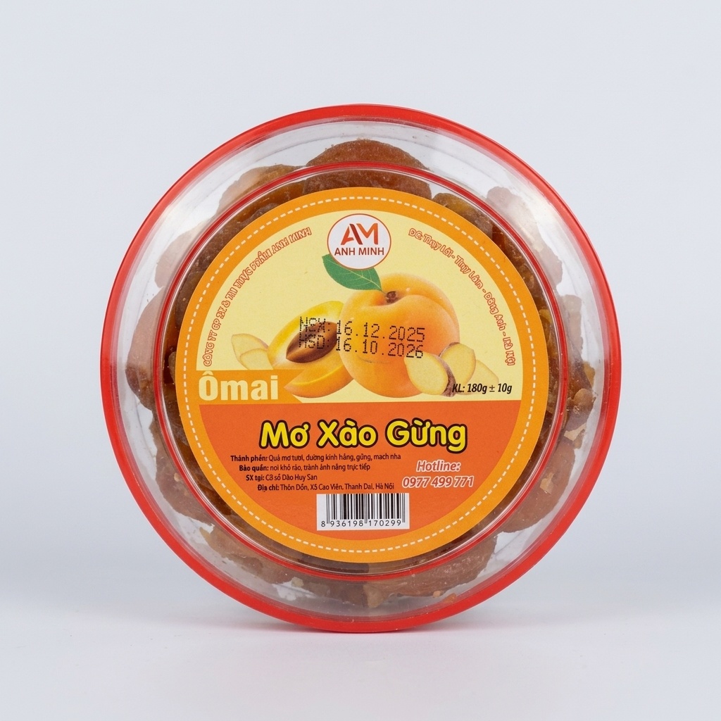 Ô mai mơ xào gừng anh minh 180g