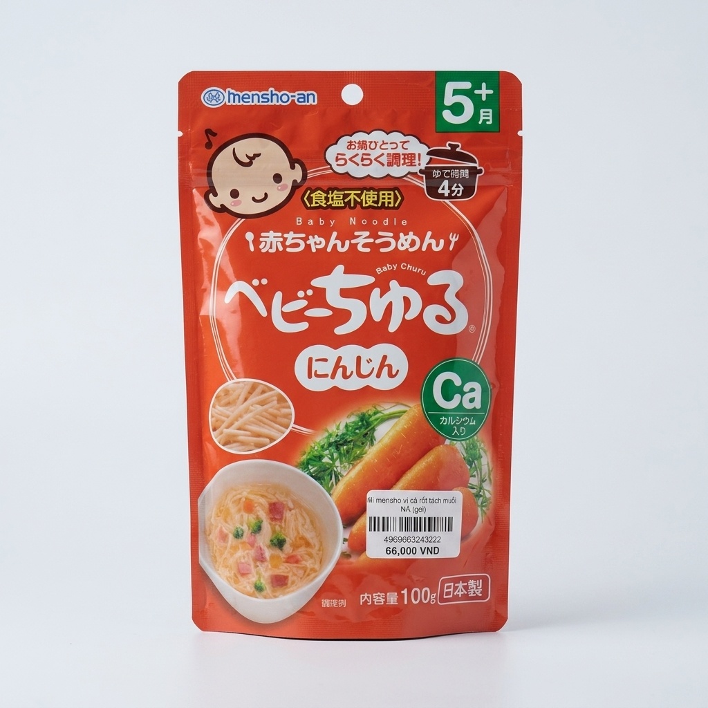 Mì mensho vị cà rốt tách muối NA