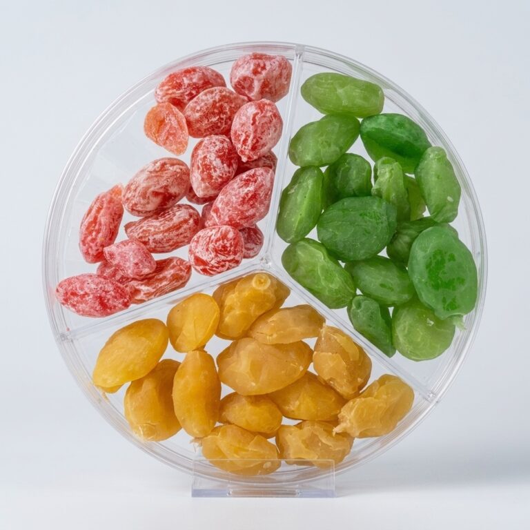 Khay đào xanh- vàng- hồng 450g