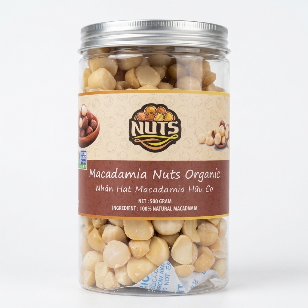 Nhân hạt Macadamia hữu cơ Nuts 400g