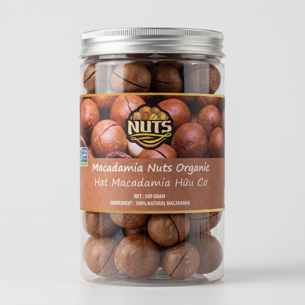 Hạt macadamia hữu cơ Nuts 500g